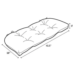 Sapphire Aurora Damask Wicker Settee Cushion