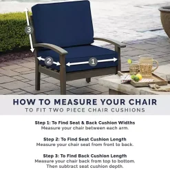 Sapphire Leala Luxe Outdoor Dining Chair Cushion