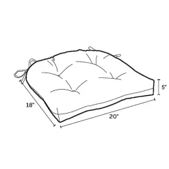 Sapphire Texture 2-pc. Outdoor Wicker Cushion Set