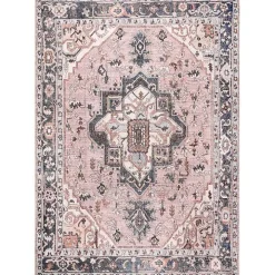 Sasha Medallion Washable Area Rug, 4x6