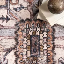 Sasha Medallion Washable Area Rug, 4x6