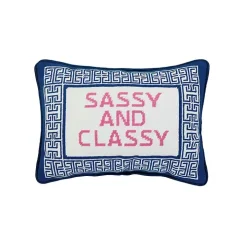 Sassy and Classy Needlepoint Throw Pillow