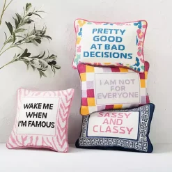 Sassy and Classy Needlepoint Throw Pillow
