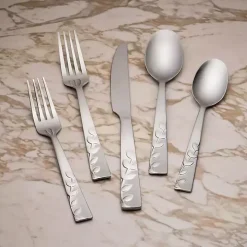Satin Sand Blossom 20-pc. Flatware Set