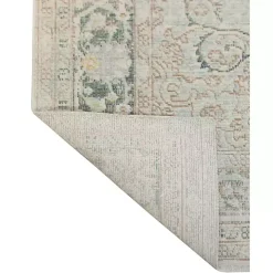 Sea Green Vintage Medallion Area Rug, 2x3