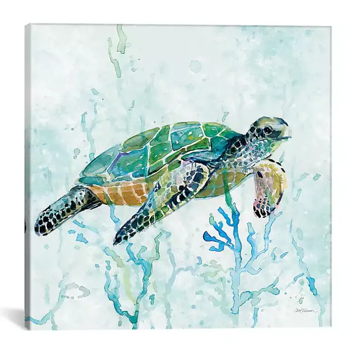 Sea Turtle Swim I Canvas Art Print