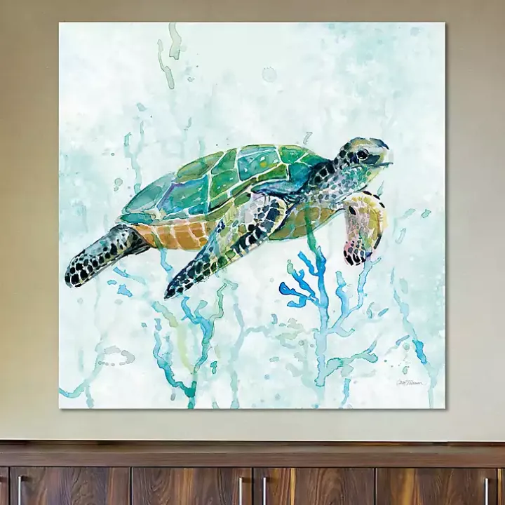 Sea Turtle Swim I Canvas Art Print