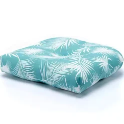 Seafoam Floral Outdoor Chair Cushion