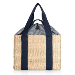 Seagrass Navy Tie Top Picnic Basket