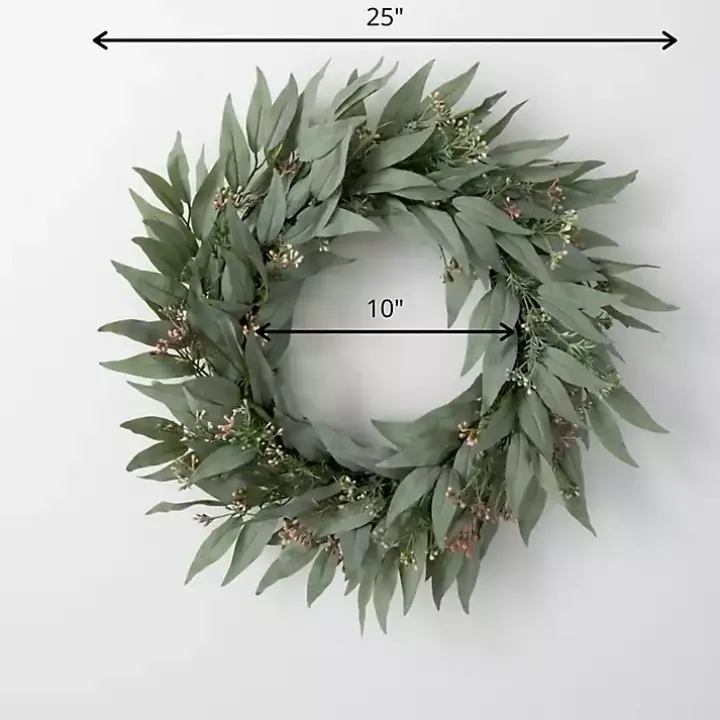 Seeded Blade Eucalyptus Wreath, 25 in.