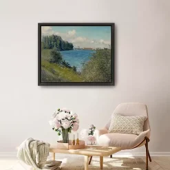 Seine at Argenteuil Framed Canvas Art Print