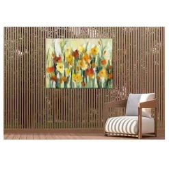 September Flowers Outdoor Canvas Art Print