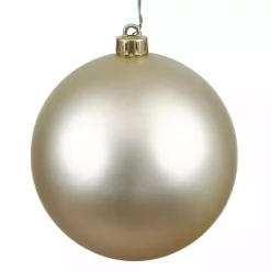 Shatterproof Champagne Ball Ornaments, Set of 6