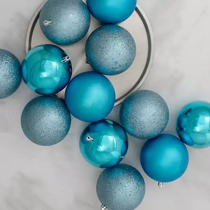 Shatterproof Turquoise Multi 32-pc. Ornaments