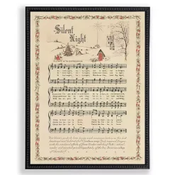 Silent Night Christmas Hymn Wall Plaque