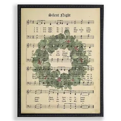 Silent Night Hymn Framed Christmas Art Print