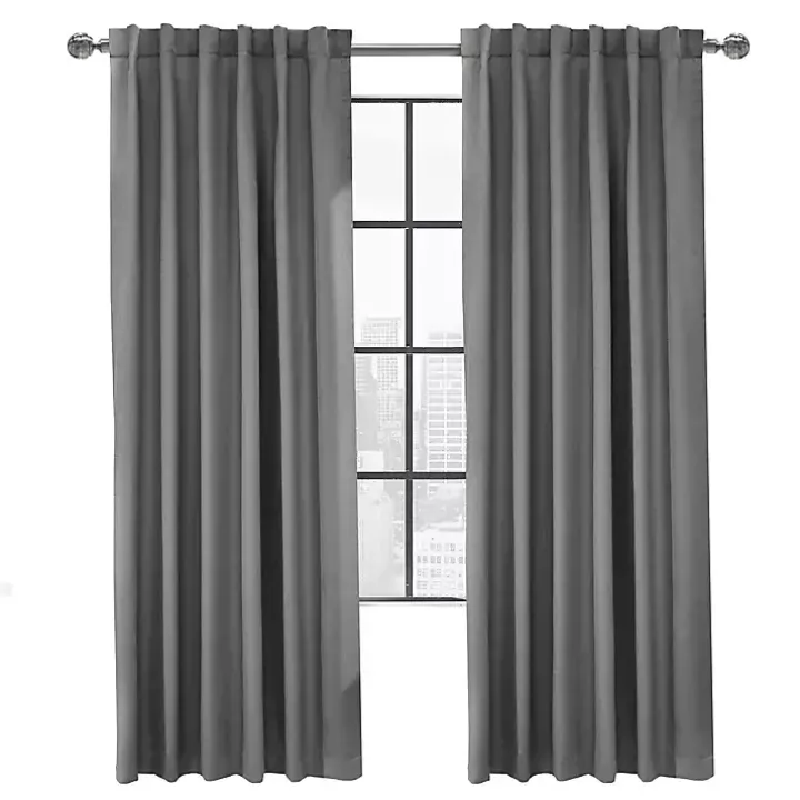 Silver Baxter Blackout Curtain Panel, 95 in.