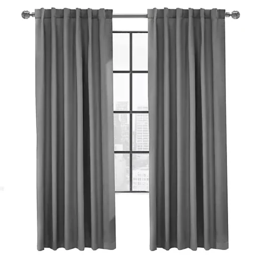 Silver Baxter Blackout Curtain Panel, 84 in.