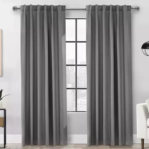 Silver Baxter Blackout Curtain Panel, 84 in.