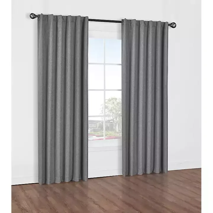 Silver Baxter Blackout Curtain Panel, 84 in.