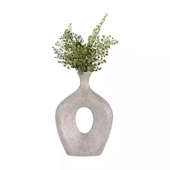 Silver Beaded Cut Out Vase