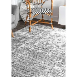 Silver Deena Abstract Area Rug, 5x8