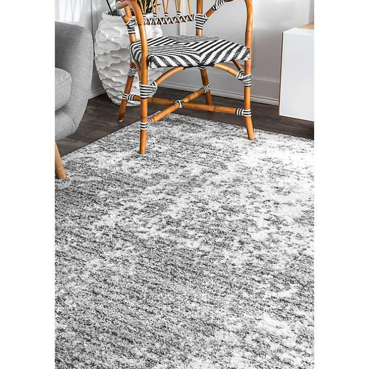 Silver Deena Abstract Area Rug, 5x8