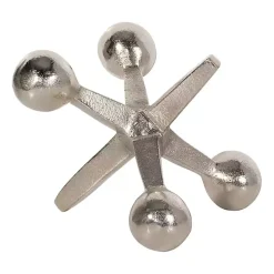 Silver Metal Jack Sculpture