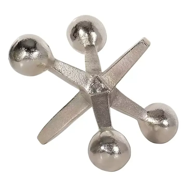 Silver Metal Jack Sculpture
