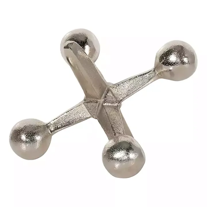 Silver Metal Jack Sculpture