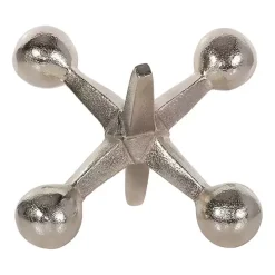 Silver Metal Jack Sculpture