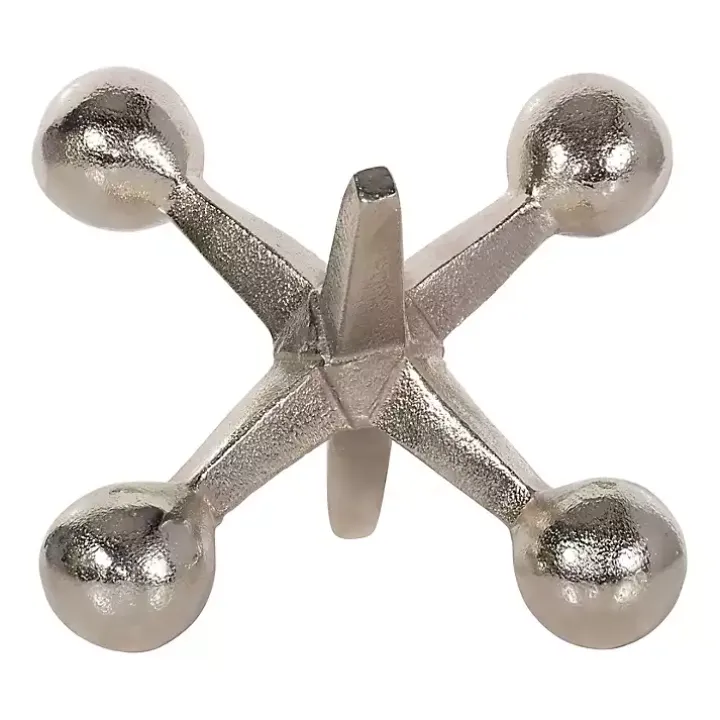 Silver Metal Jack Sculpture