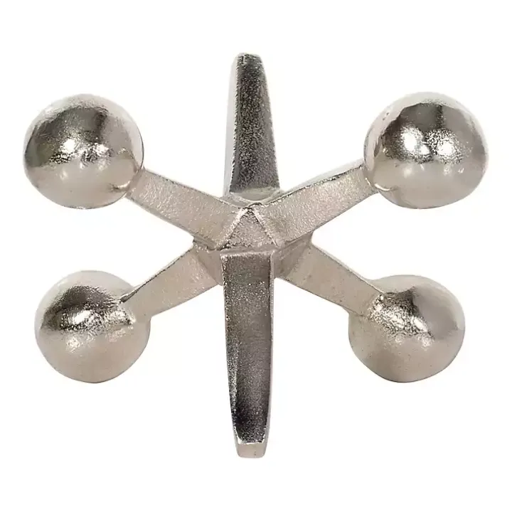 Silver Metal Jack Sculpture