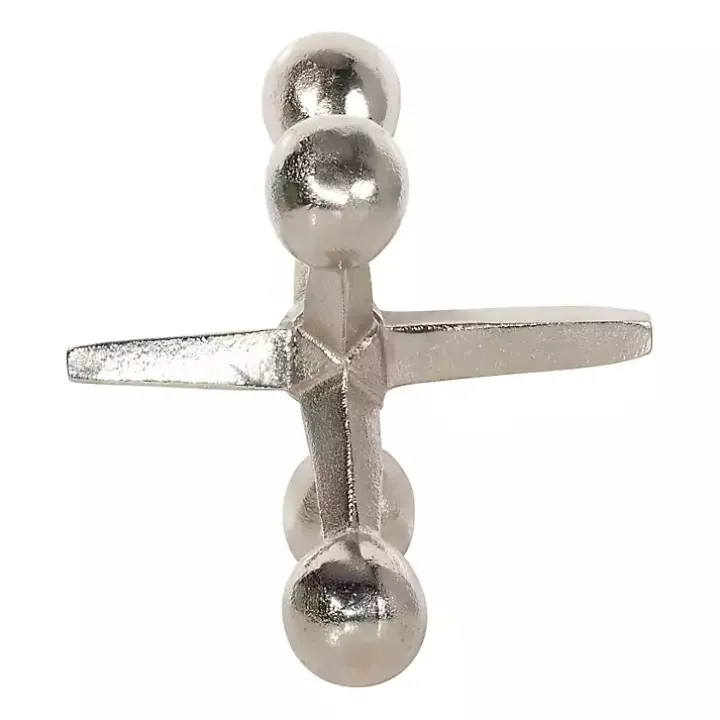 Silver Metal Jack Sculpture