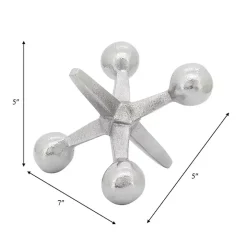 Silver Metal Jack Sculpture