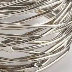 Silver Metal Twine Napkin Rings, Set of 4