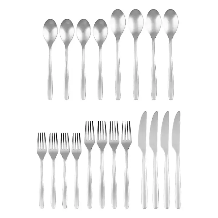 Silver Satin Metal Classic 20-pc. Flatware Set