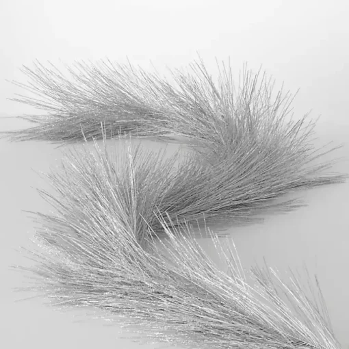 Silver Sparkle Pine Christmas Garland