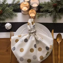 Silver Stag Napkin Rings, Set of 6