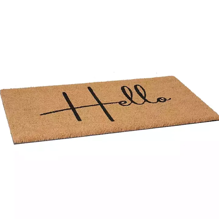 Simple Hello Script Doormat, 48x24