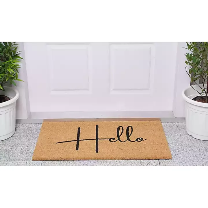Simple Hello Script Doormat, 36x24