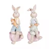 Sitting Bunny Couple Figurines, Set of 2