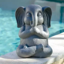 Sitting Elephant Outdoor Statue