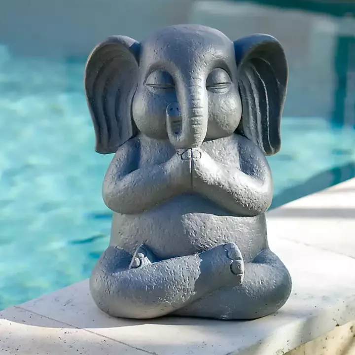 Sitting Elephant Outdoor Statue