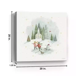 Skating Winter Wonderland Canvas Art Print