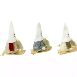Skiing Gnome Ornaments, Set of 3