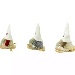 Skiing Gnome Ornaments, Set of 3