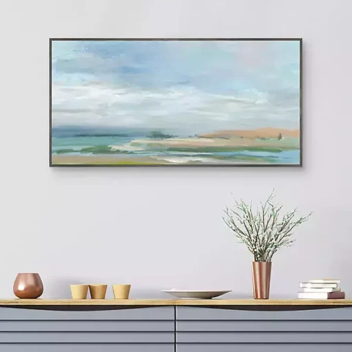 Sky From The Bay Framed Canvas Art Print