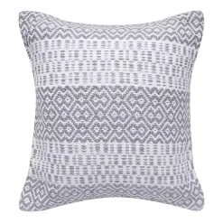 Slate Diamond Stripe Indoor/Outdoor Pillow
