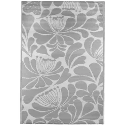 Slate Floral Outdoor Area Rug, 4x6